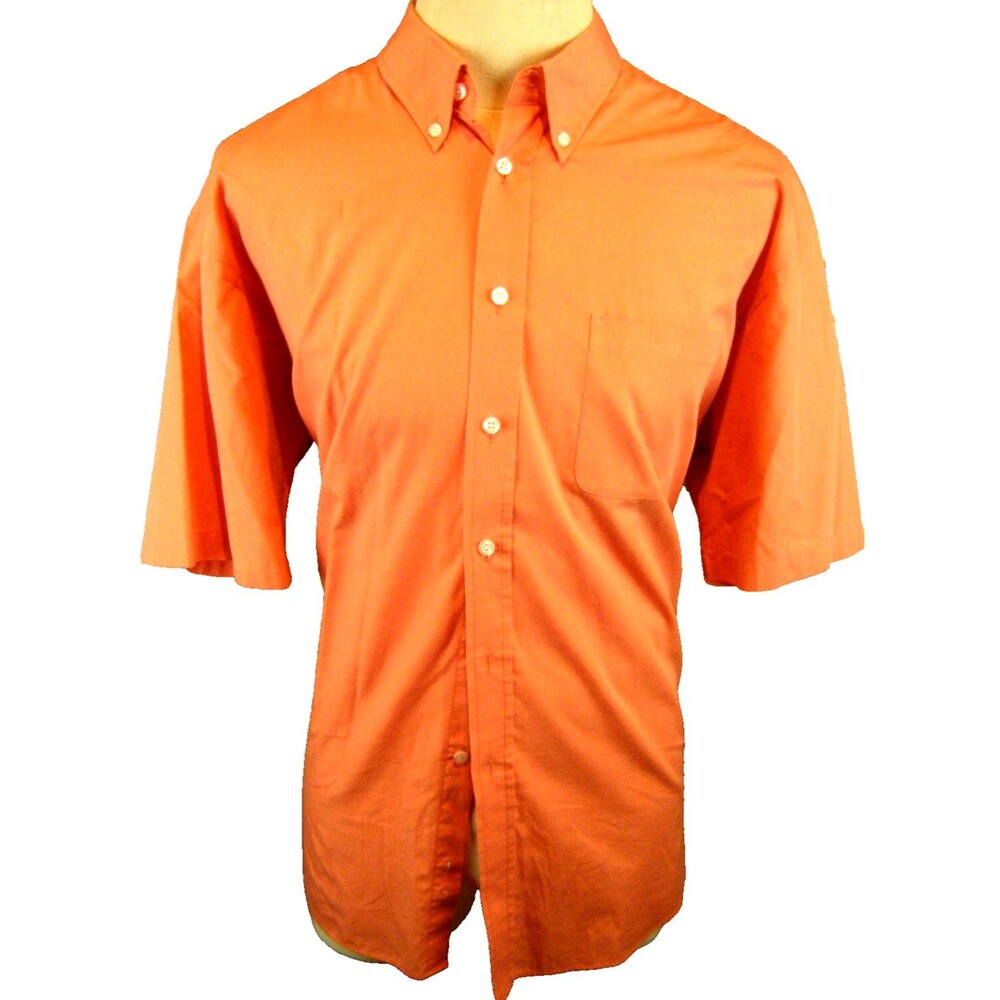 Mens Nicole Miller Melon Cotton SS Casual Shirt sz 18 XXL